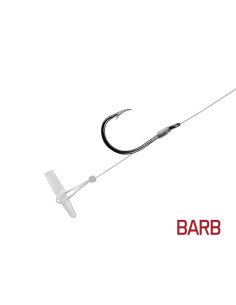 Delphin FLR Quickstop 6 Stk. 0,22mm Größe 8 Method Feeder 8cm Vorfächer BARBED-Endtackle-JJ-Fishing