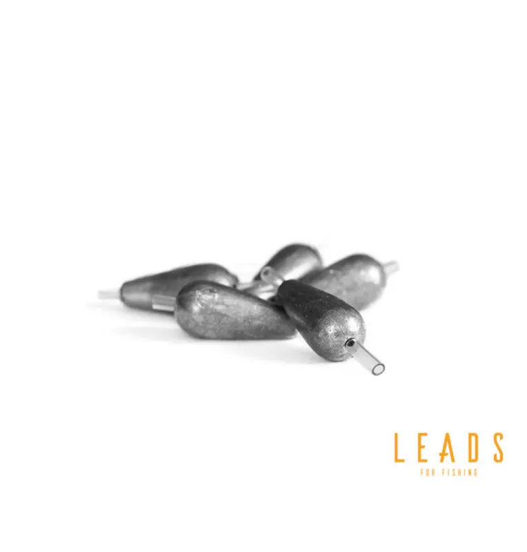 Delphin LEADS 7g Tropfenblei mit Schlauch 5 Stk. Angelblei Laufblei-Endtackle-JJ-Fishing