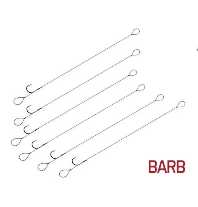 Delphin Proxi Loop Größe 6 Method Feeder Vorfach 6 Stk. 12cm 0,10mm BARBED Geflochten-Endtackle-JJ-Fishing