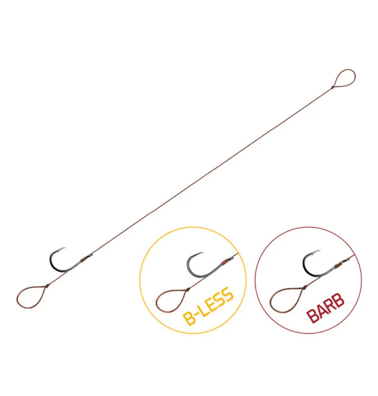 Delphin Proxi Loop Größe 8 Method Feeder Vorfach 6 Stk. 8cm 0,10mm BARBED Geflochten-Endtackle-JJ-Fishing