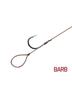 Delphin Proxi Loop Größe 8 Method Feeder Vorfach 6 Stk. 8cm 0,10mm BARBED Geflochten-Endtackle-JJ-Fishing 2