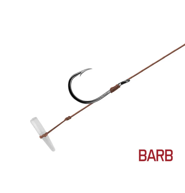 Delphin Proxi Quickstop Größe 8 Method Feeder Vorfach 6stk. 8cm 0,10mm BARBED Geflochten-Hook & Co-JJ-Fishing