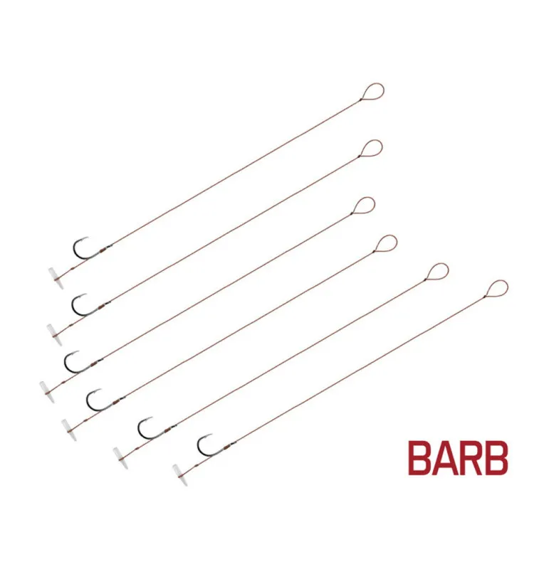 Delphin Proxi Quickstop Größe 8 Method Feeder Vorfach 6stk. 8cm 0,10mm BARBED Geflochten-Hook & Co-JJ-Fishing