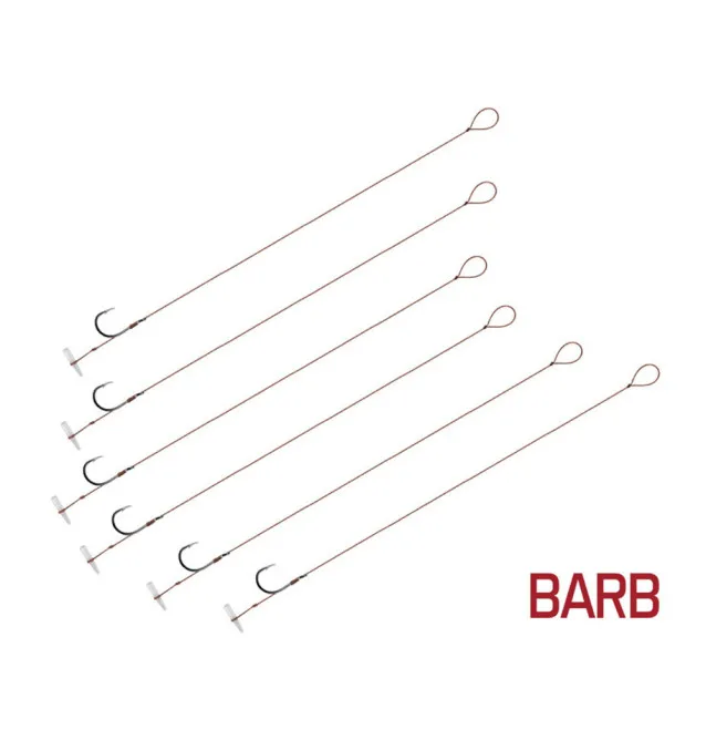 Delphin Proxi Quickstop Größe 8 Method Feeder Vorfach 6stk. 8cm 0,10mm BARBED Geflochten-Hook & Co-JJ-Fishing