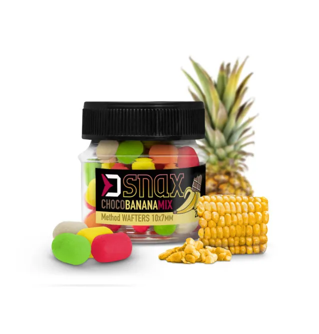Delphin MIX D SNAX WAFTER Sweet Corn - Ananas Dumbel 10x7mm 20g Method Feeder Multi Mix Angelköder-Köder-JJ-Fishing
