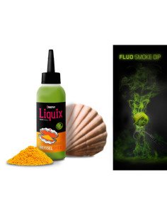Delphin D SNAX Fluo LiquiX Smoke Mussel Spice Liquid 100ml PVA Friendly Rauchwolken unter Wasser-Köder-JJ-Fishing