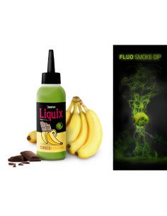 Delphin D SNAX Fluo LiquiX Smoke Schokolade - Banane Liquid 100ml PVA Friendly Rauchwolken unter Wasser-Köder-JJ-Fishing