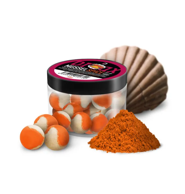 Delphin BreaX 16mm Pop Up Mussel Spice 50g Duo Color Boilies Schwimmend-Köder-JJ-Fishing