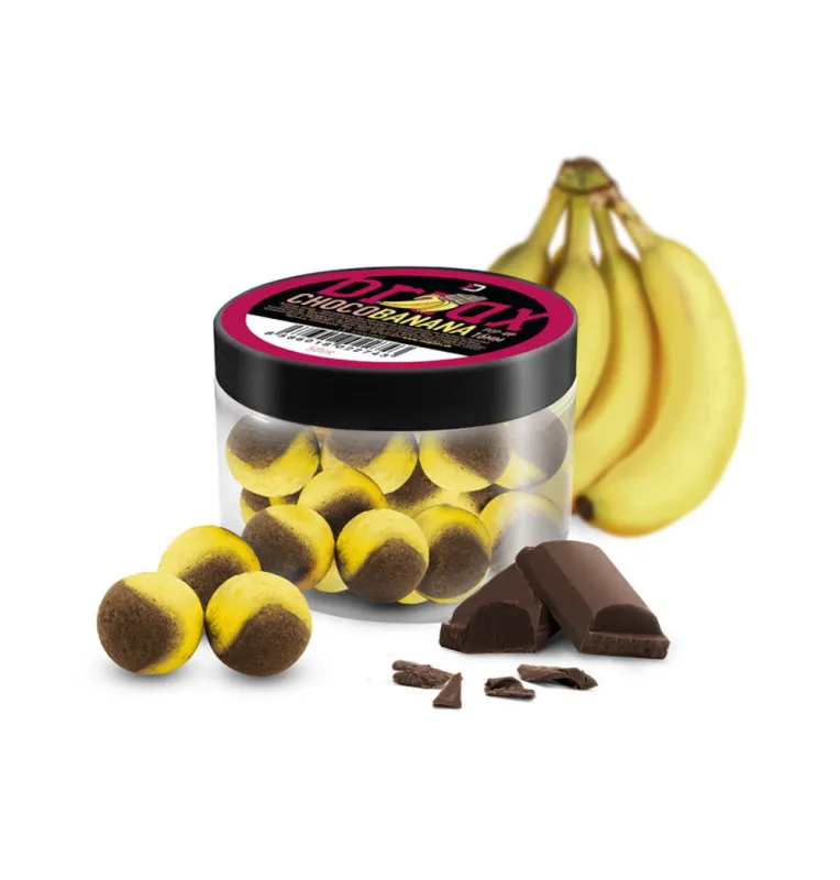 Delphin BreaX 16mm Pop Up Schokolade - Banane 50g Duo Color Boilies Schwimmend-Köder-JJ-Fishing
