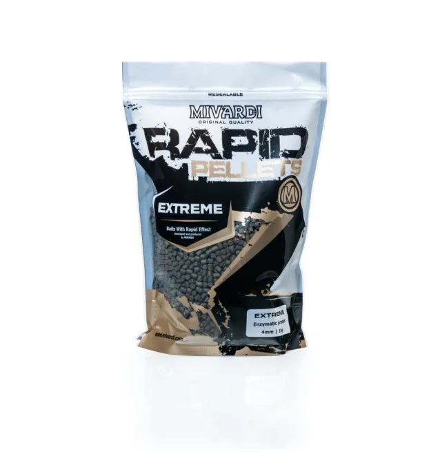 Mivardi Rapid Pellet 20mm Extreme Enzymatic Protein 1kg Gelocht Drug for Carp-Köder-JJ-Fishing
