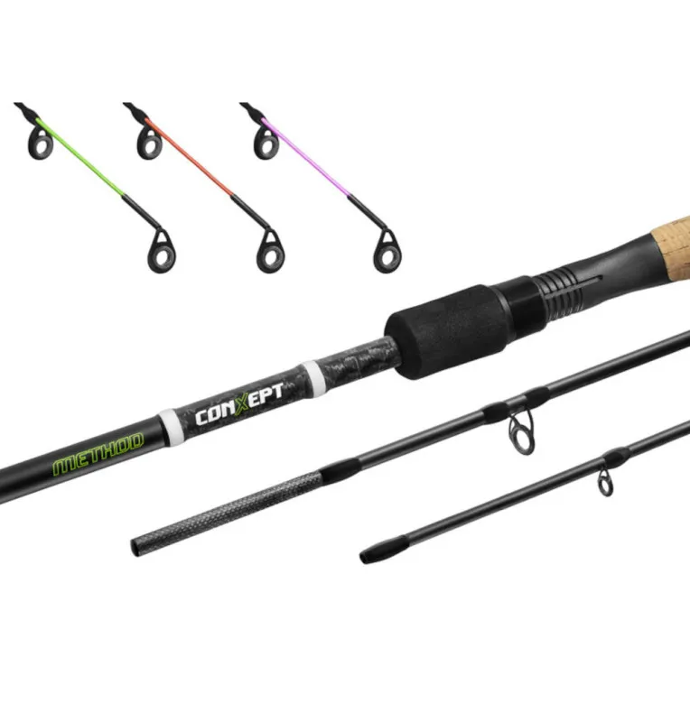 Delphin Method CONXEPT 330cm 60g Method Feeder Angelrute + 3 Spitzen Edition 2024-Ruten-JJ-Fishing