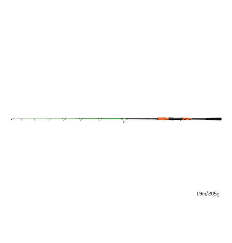 Delphin ARMAGEDON 190cm 205g Wels Spinnrute mit Fluo Spitze Catfish Spinn Vertical-Ruten-JJ-Fishing