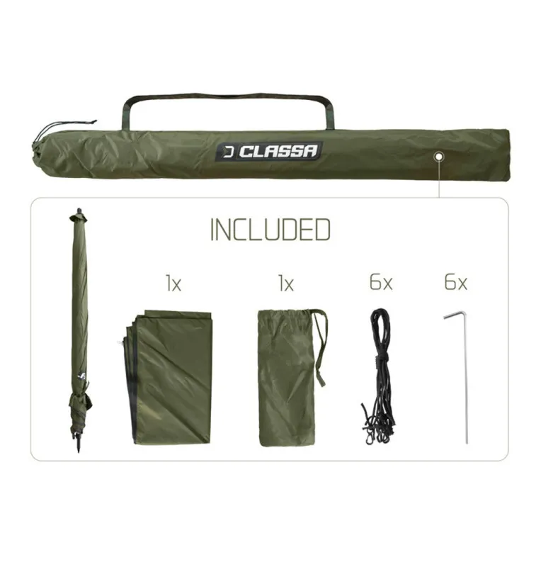 Delphin CLASSA 250cm inkl. 3/4 Seitenwände Regenschirm Wasserdicht Angelschirm-Tackle & Co-JJ-Fishing