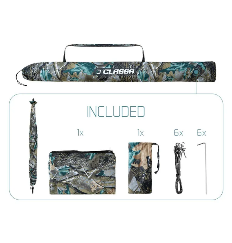 Delphin CLASSA CAMO 250cm Angelschirm 3/4 Seitenwände-Outdoor-JJ-Fishing