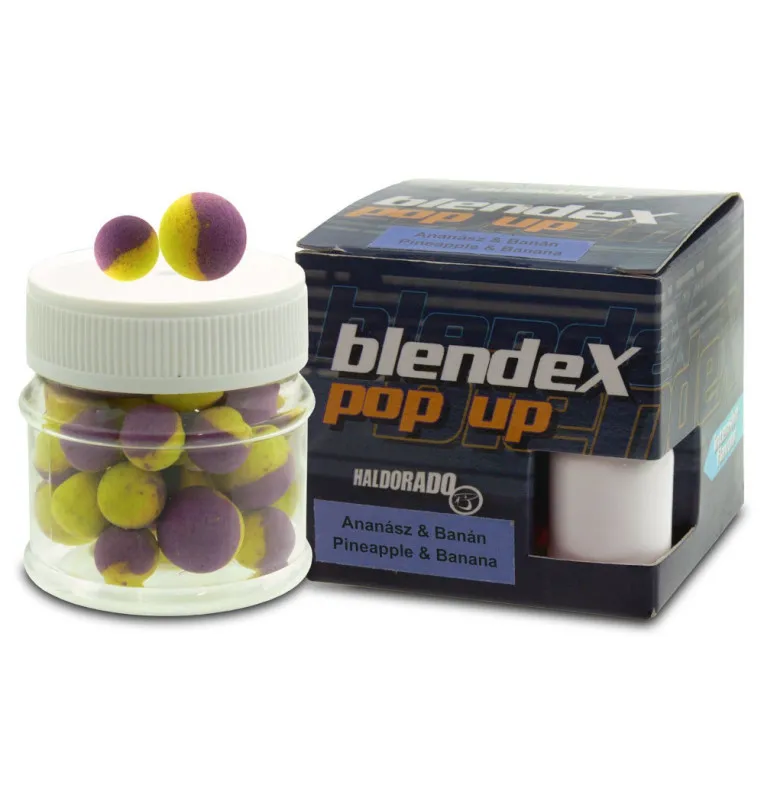 Haldorado 12-14mm Ananas & Banane BlendeX Pop Up Big Carp inkl. Dip-Köder-JJ-Fishing