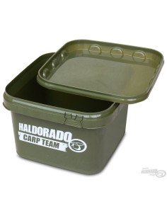 Haldorado 2,5L Carp Team Bucket Eimer Kübel mit Deckel Grün-Tackle & Co-JJ-Fishing