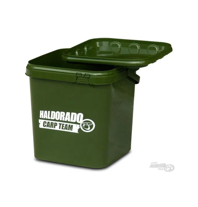 Haldorado 5L Carp Team Bucket Eimer Kübel mit Deckel Grün-Tackle & Co-JJ-Fishing