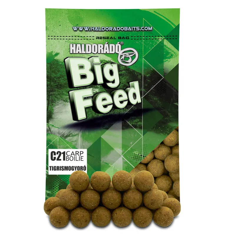 Haldorado Big Feed - C21 Boilie - Tigernuss 800 g Profi Boilies Wettkampf Futter Karpfen-Köder-JJ-Fishing