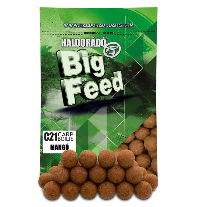 Haldorado Big Feed - C21 Boilie - Mango 800 g Profi Boilies Wettkampf Futter Karpfen-Köder-JJ-Fishing