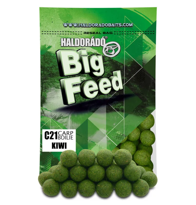 Haldorado Big Feed - C21 Boilie - Kiwi 800 g Profi Boilies Wettkampf Futter Karpfen-Köder-JJ-Fishing