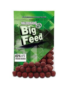 Haldorado Big Feed - C21 Boilie - Spicy Sausage 800 g Profi Boilies Wettkampf Futter Karpfen-Köder-JJ-Fishing
