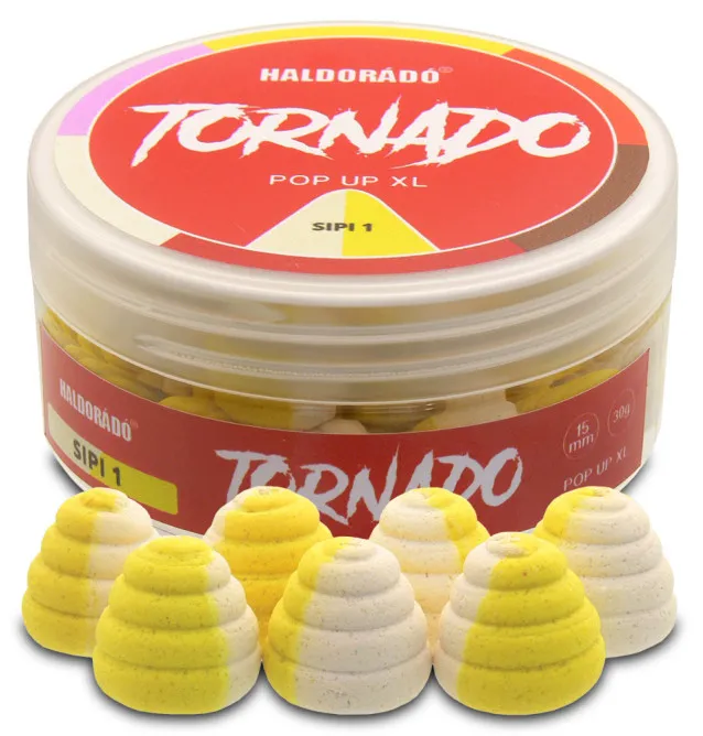 Haldorado TORNADO Pop Up XL - Sipi 1 15mm Farbeffekt Hochintensiev Karpfen Köder Auftreibend-Köder-JJ-Fishing