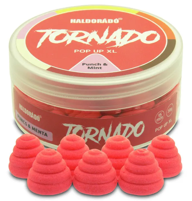 Haldorado TORNADO Pop Up XL - Punsch & Mint 15mm Farbeffekt Hochintensiev Karpfen Köder Auftreibend-Köder-JJ-Fishing