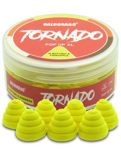 Haldorado TORNADO Pop Up XL - Ananas & N-Butyric Acid 15mm Farbeffekt Hochintensiev Karpfen Köder Auftreibend-Köder-JJ-Fishing