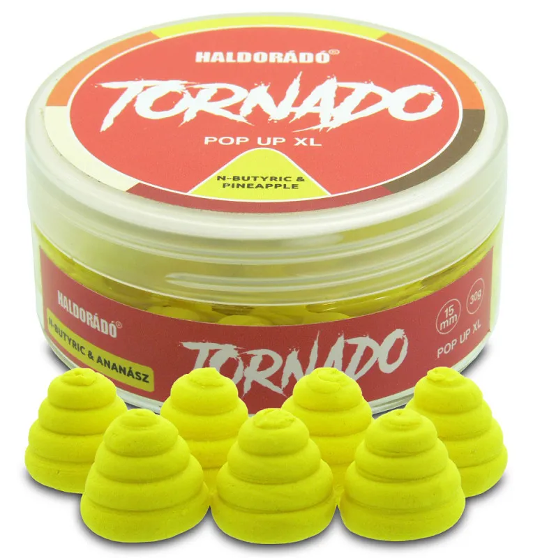 Haldorado TORNADO Pop Up XL - Ananas & N-Butyric Acid 15mm Farbeffekt Hochintensiev Karpfen Köder Auftreibend-Köder-JJ-Fishing