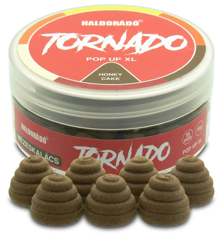 Haldorado TORNADO Pop Up XL - Lebkuchen 15mm Farbeffekt Hochintensiev Karpfen Köder Auftreibend-Köder-JJ-Fishing