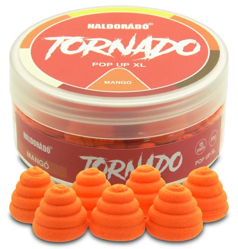 Haldorado TORNADO Pop Up XL - Mango 15mm Farbeffekt Hochintensiev Karpfen Köder Auftreibend-Köder-JJ-Fishing