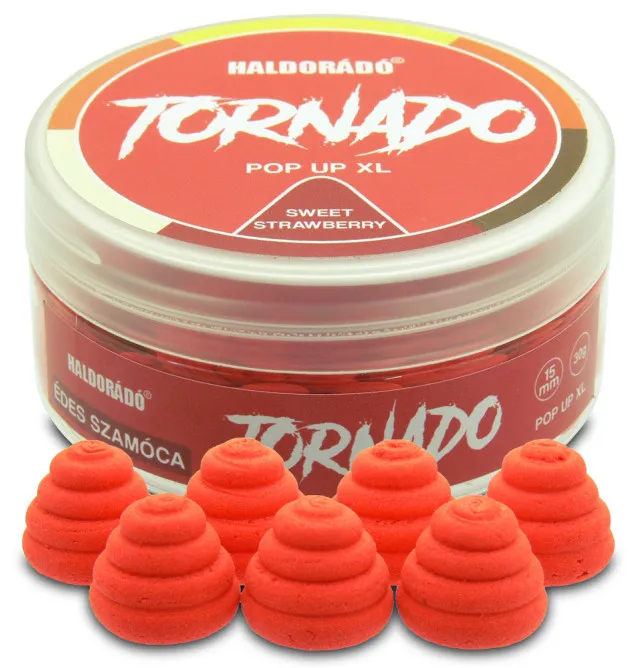 Haldorado TORNADO 15mm Pop Up XL Sweet Strawberry-Bait-JJ-Fishing