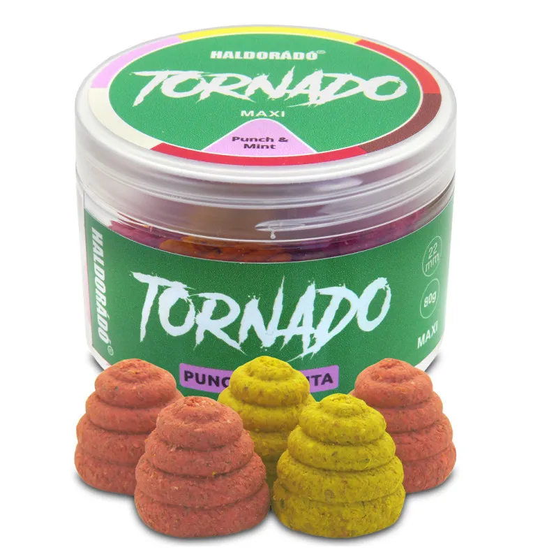 Haldorado TORNADO MAXI - Puntsch & Minze 22mm Hookbaits Hochintensiev Farbeffekt-Köder-JJ-Fishing