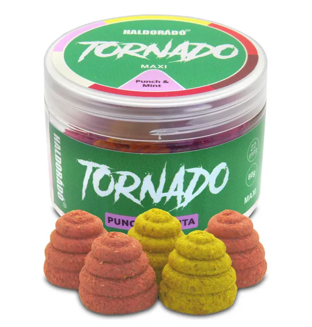 Haldorado TORNADO MAXI - Puntsch & Minze 22mm Hookbaits Hochintensiev Farbeffekt-Köder-JJ-Fishing