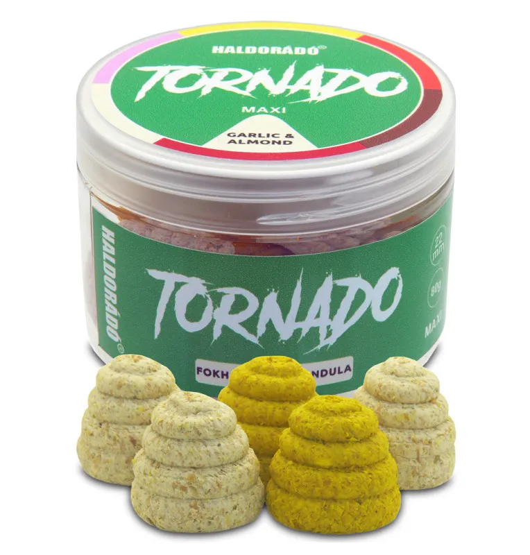 Haldorado TORNADO MAXI - Knoblauch & Almond 22mm Hookbaits Hochintensiev Farbeffekt-Köder-JJ-Fishing