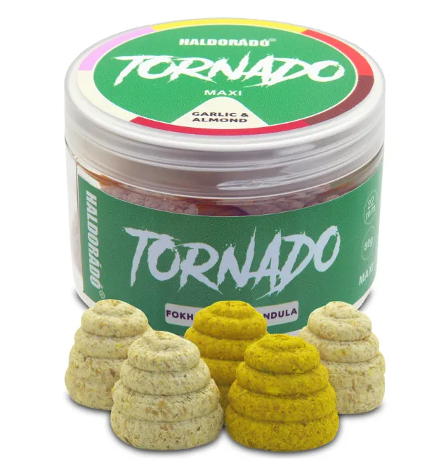 Haldorado TORNADO MAXI - Knoblauch & Almond 22mm Hookbaits Hochintensiev Farbeffekt-Köder-JJ-Fishing