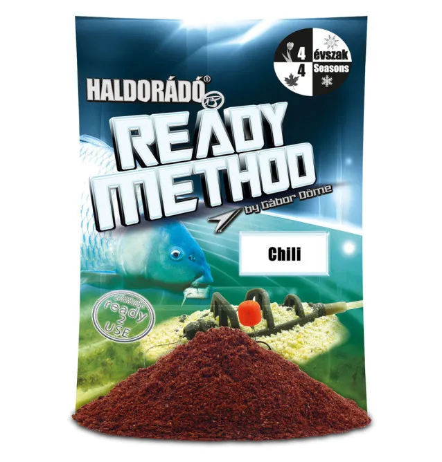 Haldorado Ready Method - Chili Fertiges Method Feeder Groundbait 800g Ready to Use Hochintensiev-Bait-JJ-Fishing
