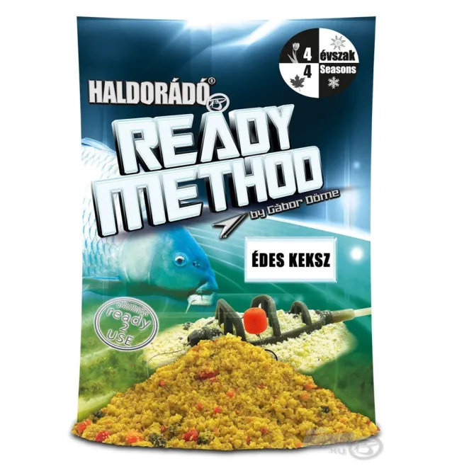Haldorado Ready Method - sweet Cookie Method Feeder Groundbait 800g Ready to Use Hochintensiev-Köder-JJ-Fishing
