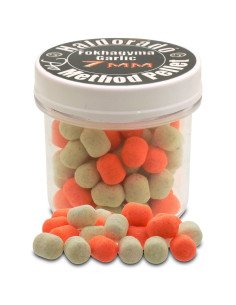 Haldorado Pro Method Dumbell 7 mm - Knoblauch Boilie Hochntensiev Duo Collor Method Feeder-Köder-JJ-Fishing