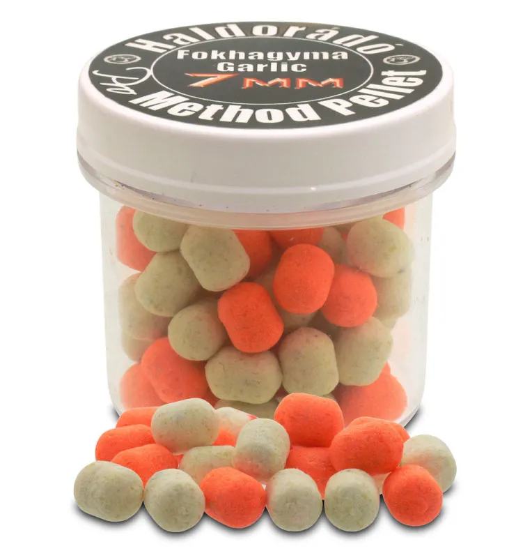 Haldorado Pro Method Dumbell 7 mm - Knoblauch Boilie Hochntensiev Duo Collor Method Feeder-Köder-JJ-Fishing
