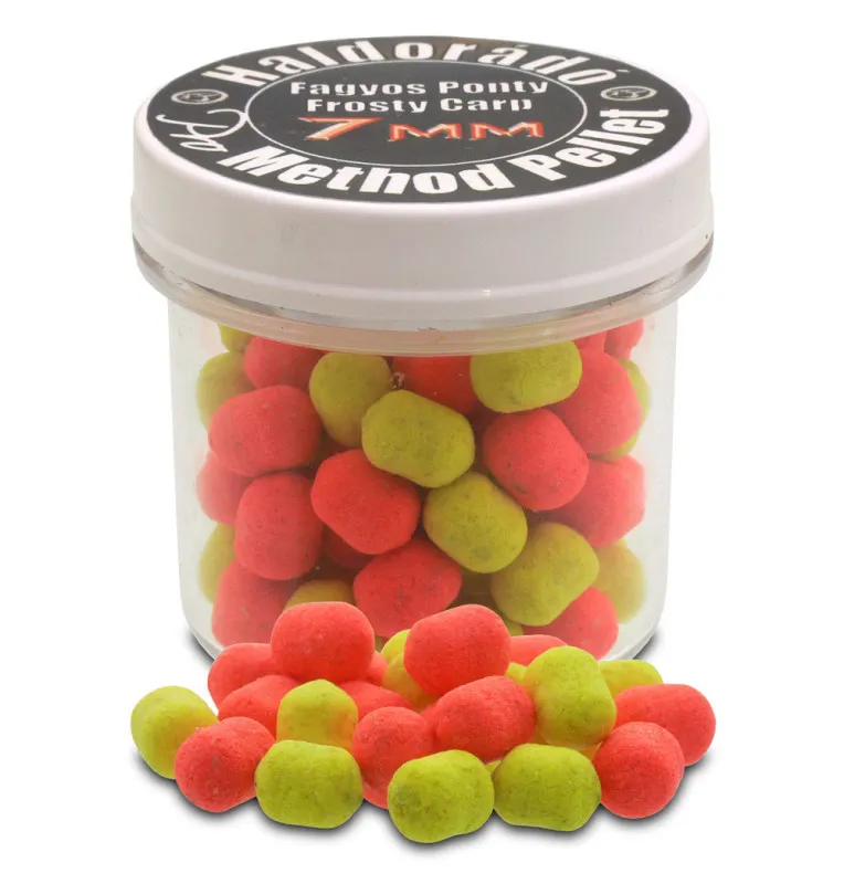 Haldorado Pro Method Dumbell 7 mm - Frozen Carp Boilie Hochntensiev Duo Collor Method Feeder-Köder-JJ-Fishing