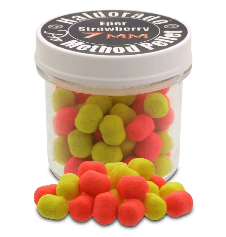 Haldorado Pro Method Dumbell 7 mm - Erdbeere Boilie Hochntensiev Duo Collor Method Feeder-Köder-JJ-Fishing