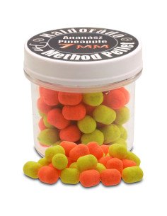 Haldorado Pro Method Dumbell 7 mm - Ananas Boilie Hochntensiev Duo Collor Method Feeder-Köder-JJ-Fishing