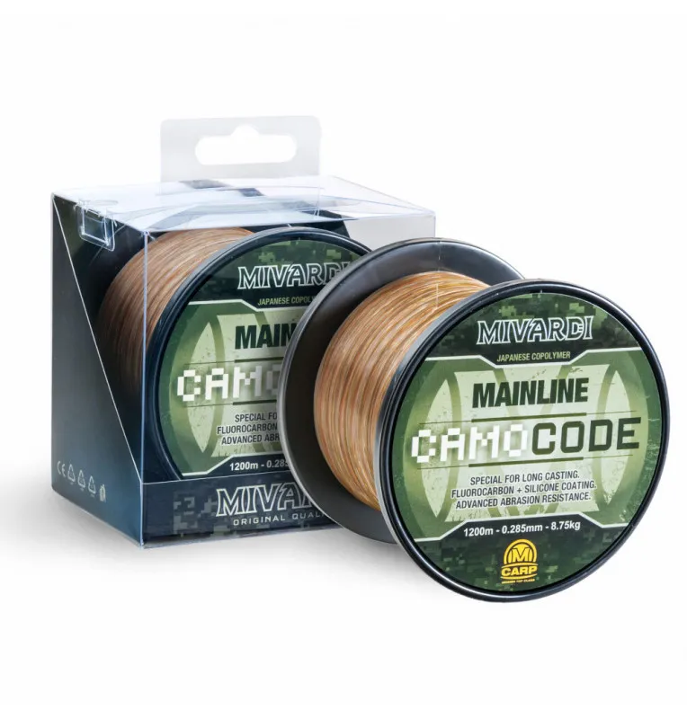 Mivardi CamoCode Mainline 1200m 0,325 mm Monofile Angelschnur, Hauptschnur, Weitwurf Schnur-Endtackle-JJ-Fishing