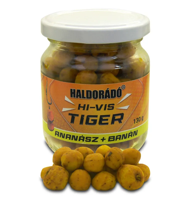 Haldorado Hi-Vis Tiger Ananas & Banane Gefärbte Eingelegte Tigernüsse-Köder-JJ-Fishing