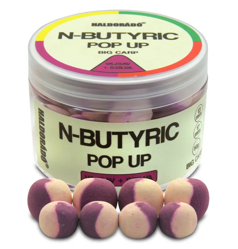 Haldorado N-Butyric Pop Up N-Butyric Acid & Pflaume Big Carp 17mm + 13mm-Köder-JJ-Fishing
