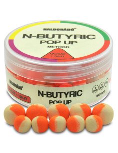 Haldorado N-Butyric Pop Up Method - N-Butyric Acid & Cheese 9-11mm Boilie Hochntensiev Duo Collor Method Feeder-Köder-JJ-Fishing