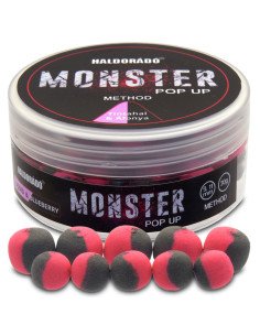 Haldorado MONSTER Pop Up Method - Squid & Cranberry 9-11mm Boilie Hochntensiev Duo Collor method Feeder-Köder-JJ-Fishing