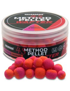 Haldorado 4S Method Dumbell Wafter - Papaya & Mango Duo Collor 6-9mm Hochintensiv Method Feeder-Köder-JJ-Fishing