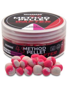 Haldorado 4S Method Dumbell Wafter - Chili & Knoblauch Duo Collor 6-9mm Hochintensiv Method Feeder-Köder-JJ-Fishing